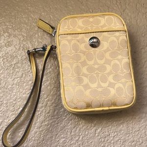 Coach Wristlet - yellow